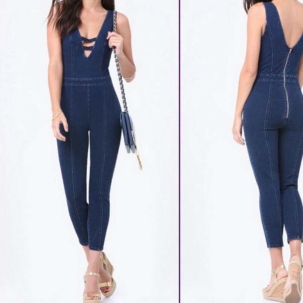 Bebe denim catsuit